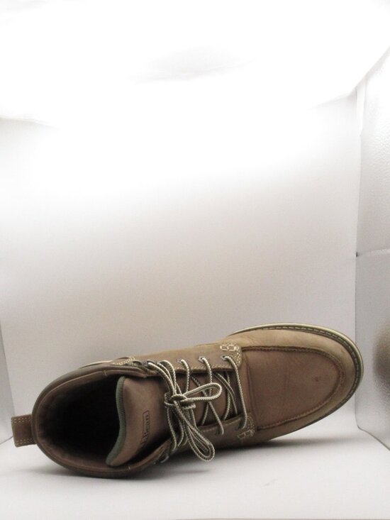 LL Bean Men\'s Brown Stonington Moc Toe Leather Boots, Size 11 Very Good Cond.